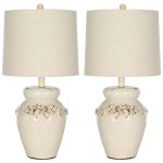 Safavieh Marquesa 24 Inch H Vase Lamp-Cream (Set of 2)