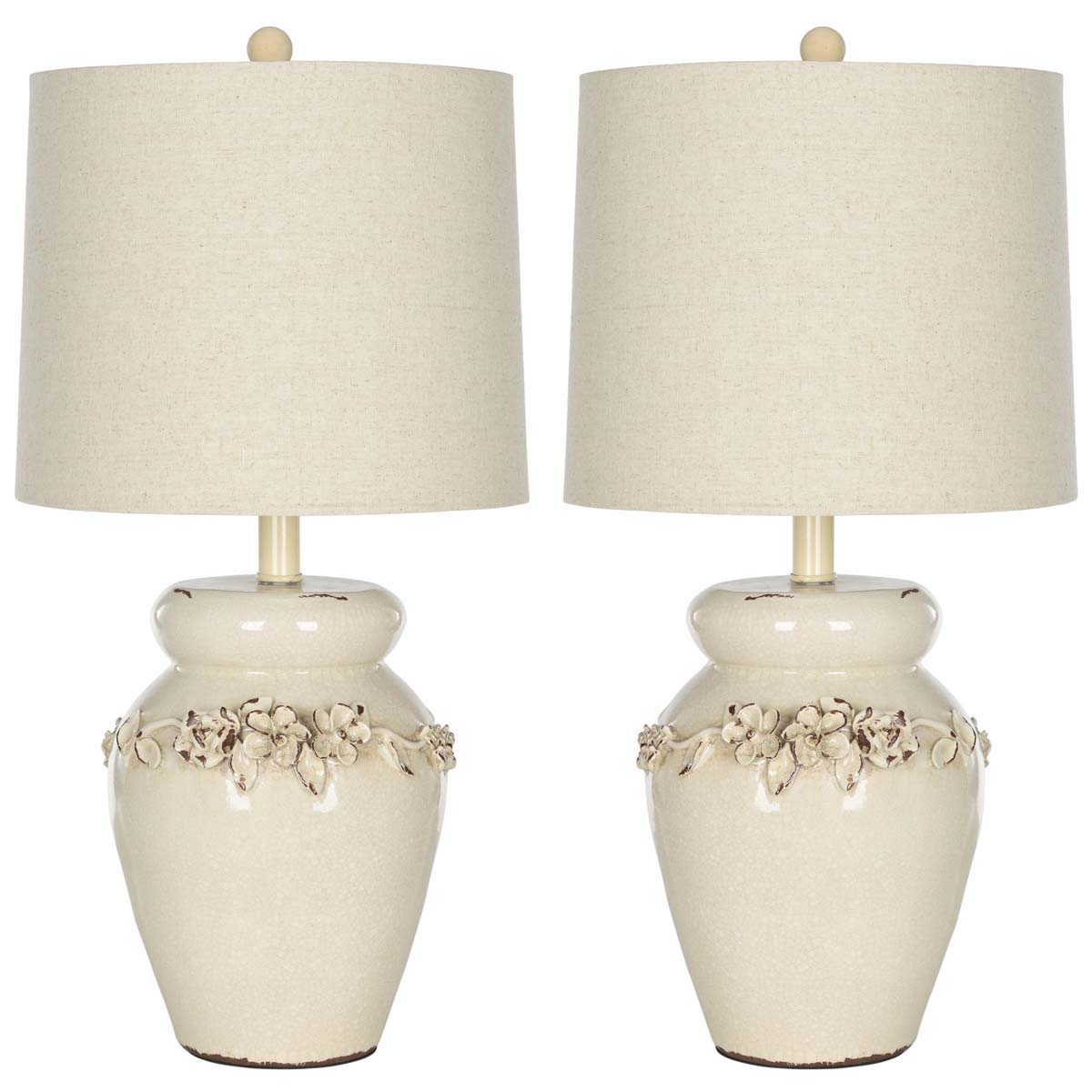LIT4043A-SET2 Safavieh Marquesa 24 Inch H Vase Lamp-Cream (Set of 2):圖片 1