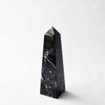 ATHENA Black Marble Obelisk | Decorative Crafts