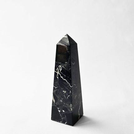 ATHENA Black Marble Obelisk | Decorative Crafts