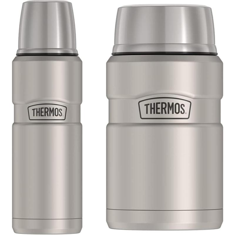 Thermos Stainless King Vacuum-Insulated Compact Bottle, 16 Ounce, Army ...